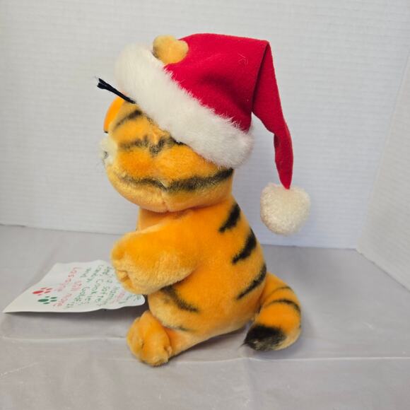 Vintage Dakin Garfield Plush Letter to Santa Hat Stuffed Animal Cat 1981 9" - Picture 5 of 15
